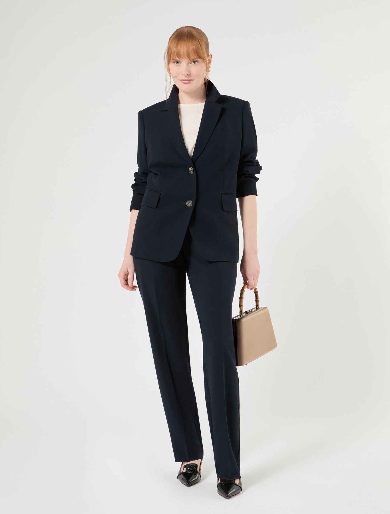 Marina Rinaldi straight-fit cady trousers for woman
