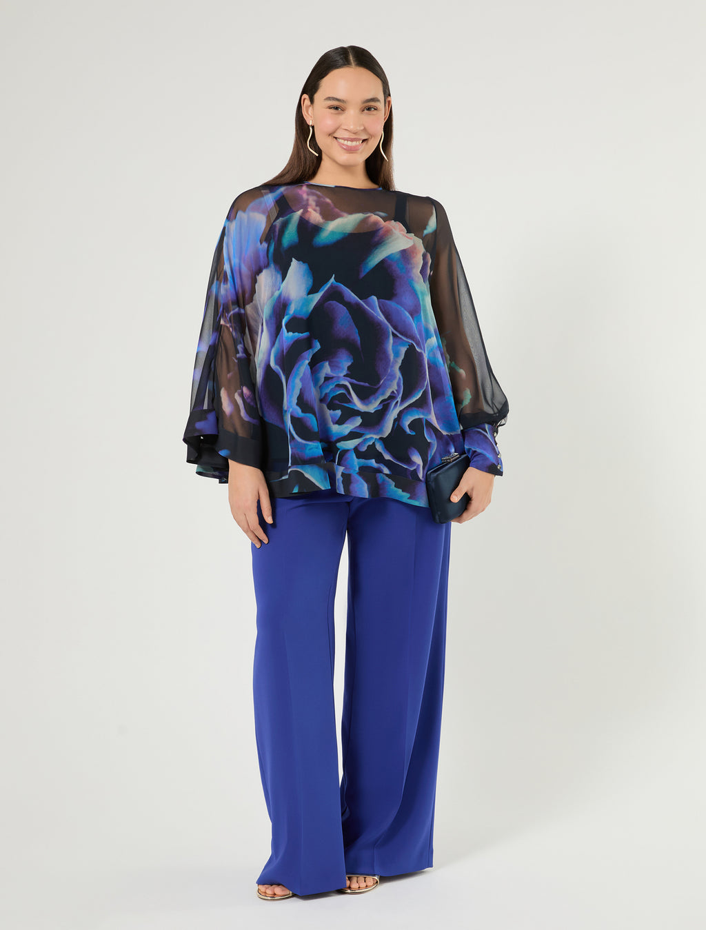Marina Rinaldi wide-fit cady trousers for woman
