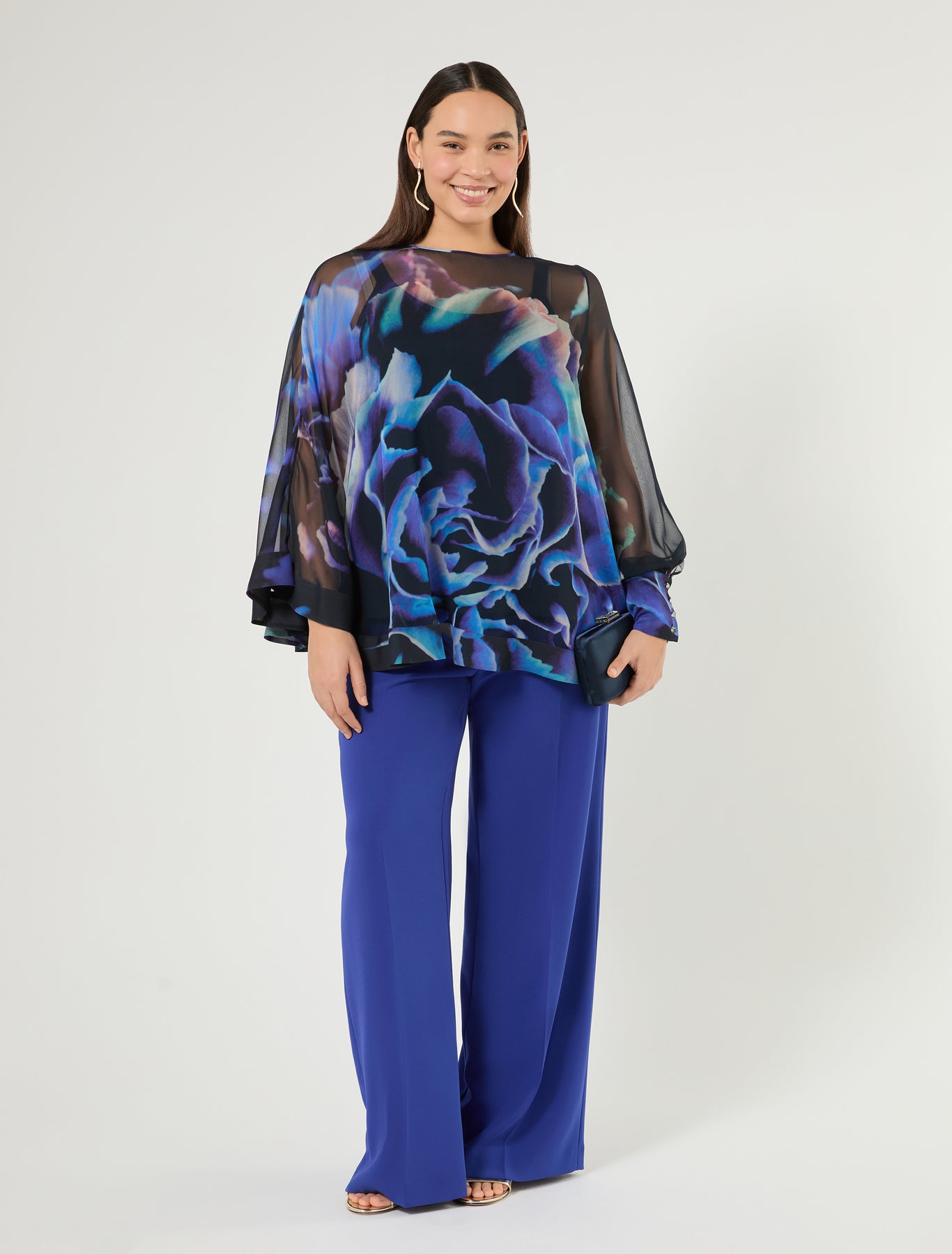 Marina Rinaldi wide-fit cady trousers for woman