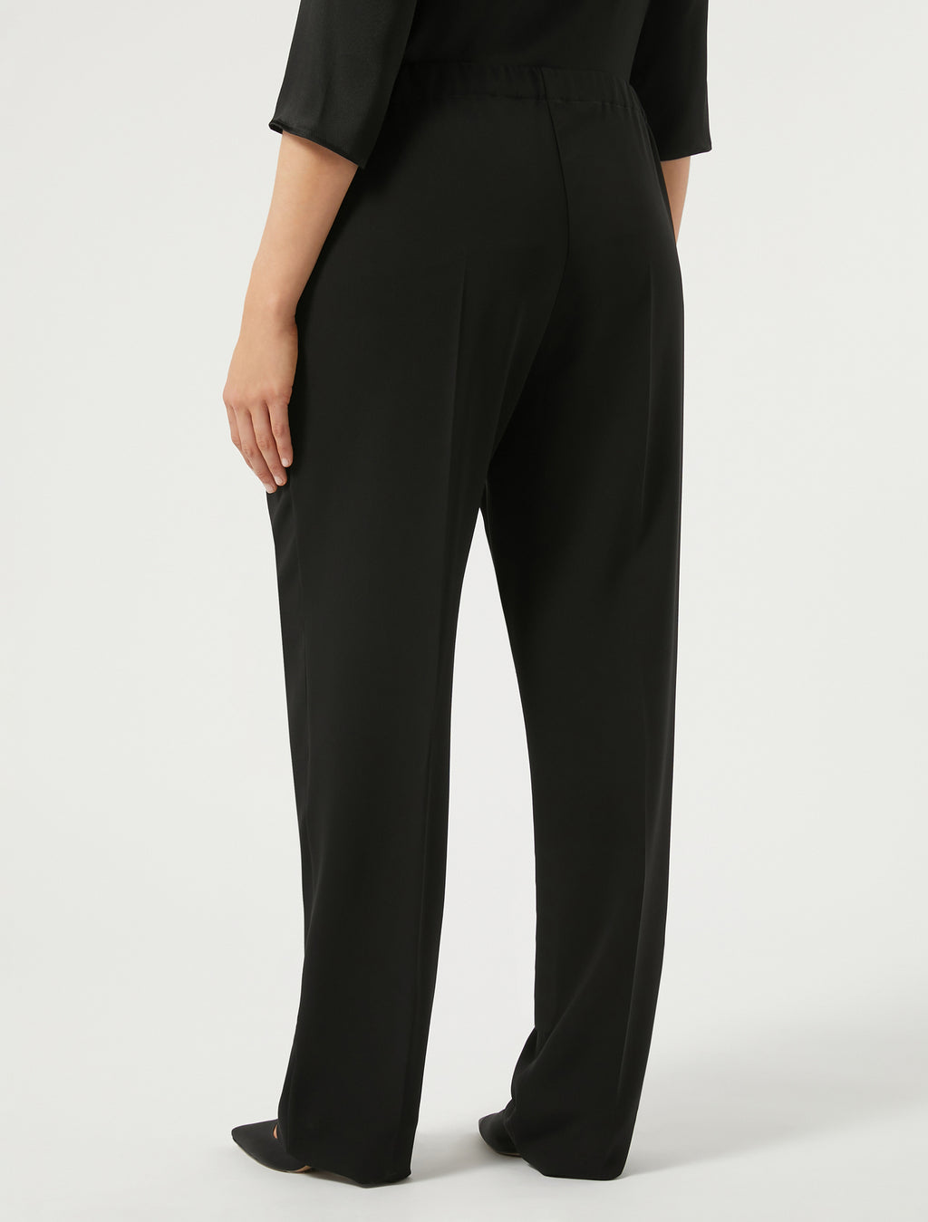 Straight-fit cady trousers