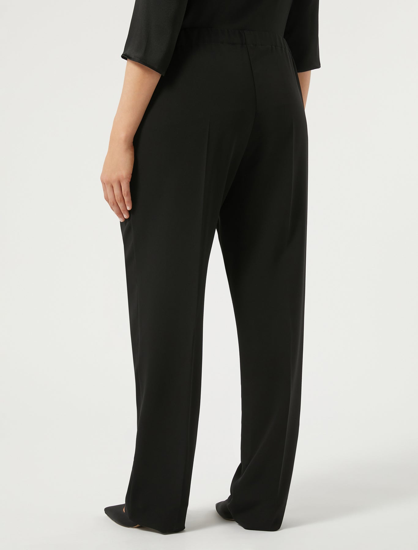 Straight-fit cady trousers