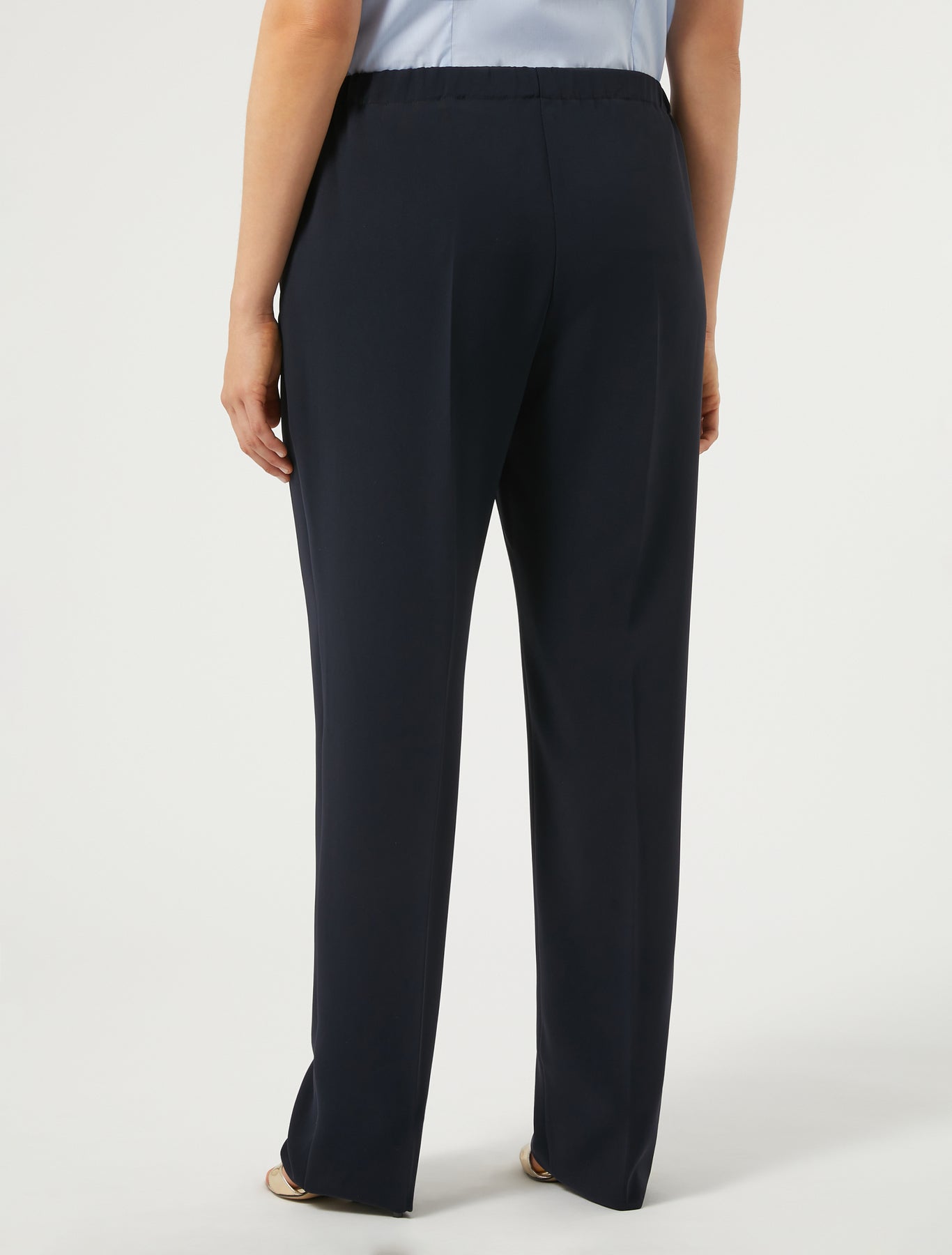 Straight-fit cady trousers
