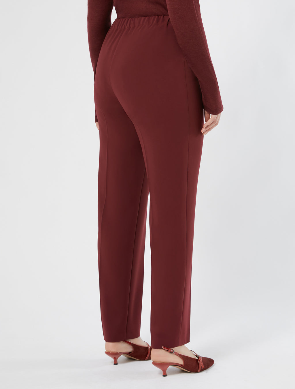 Straight-fit cady trousers