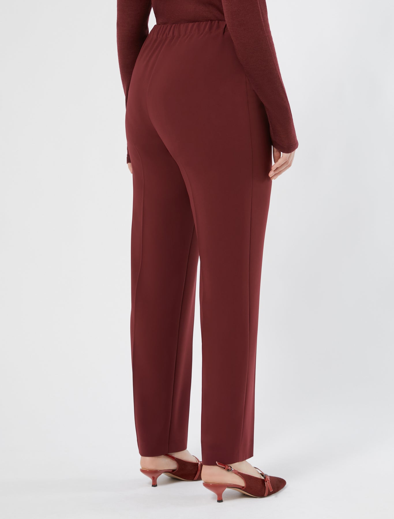 Straight-fit cady trousers