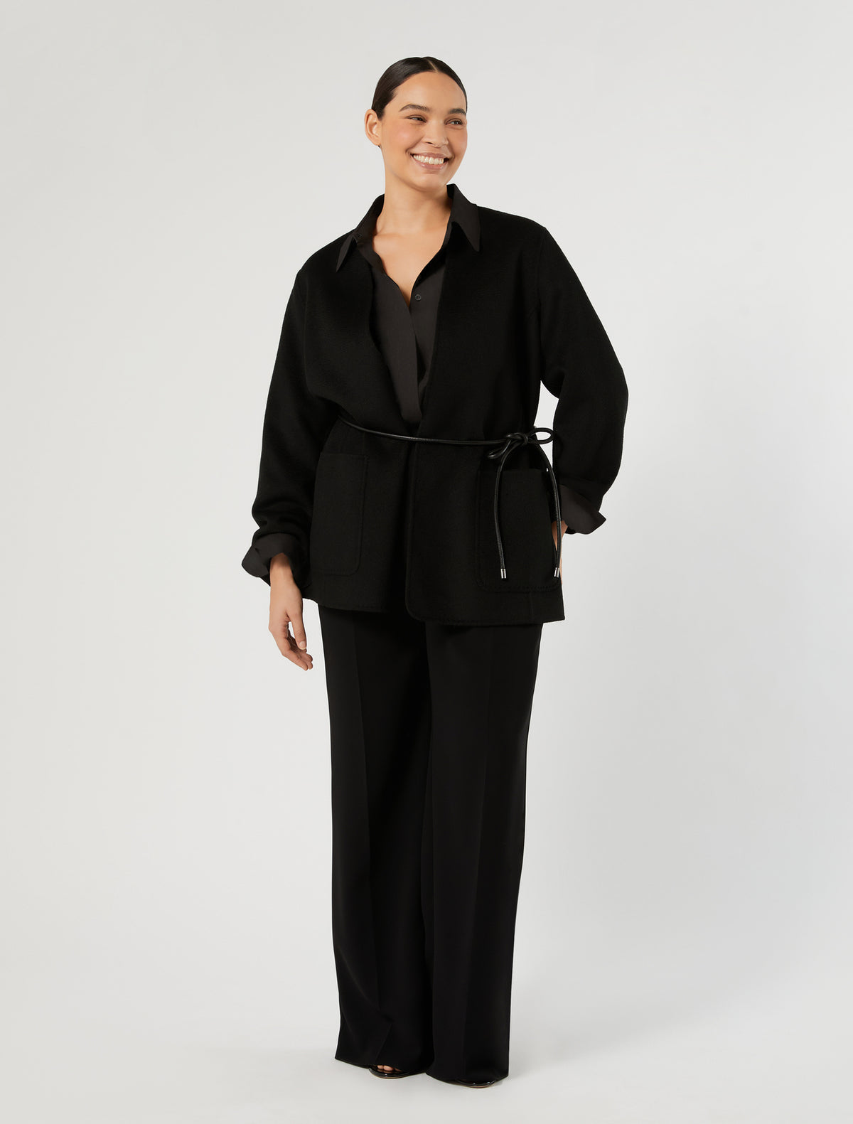 Marina Rinaldi straight-fit cady trousers for woman