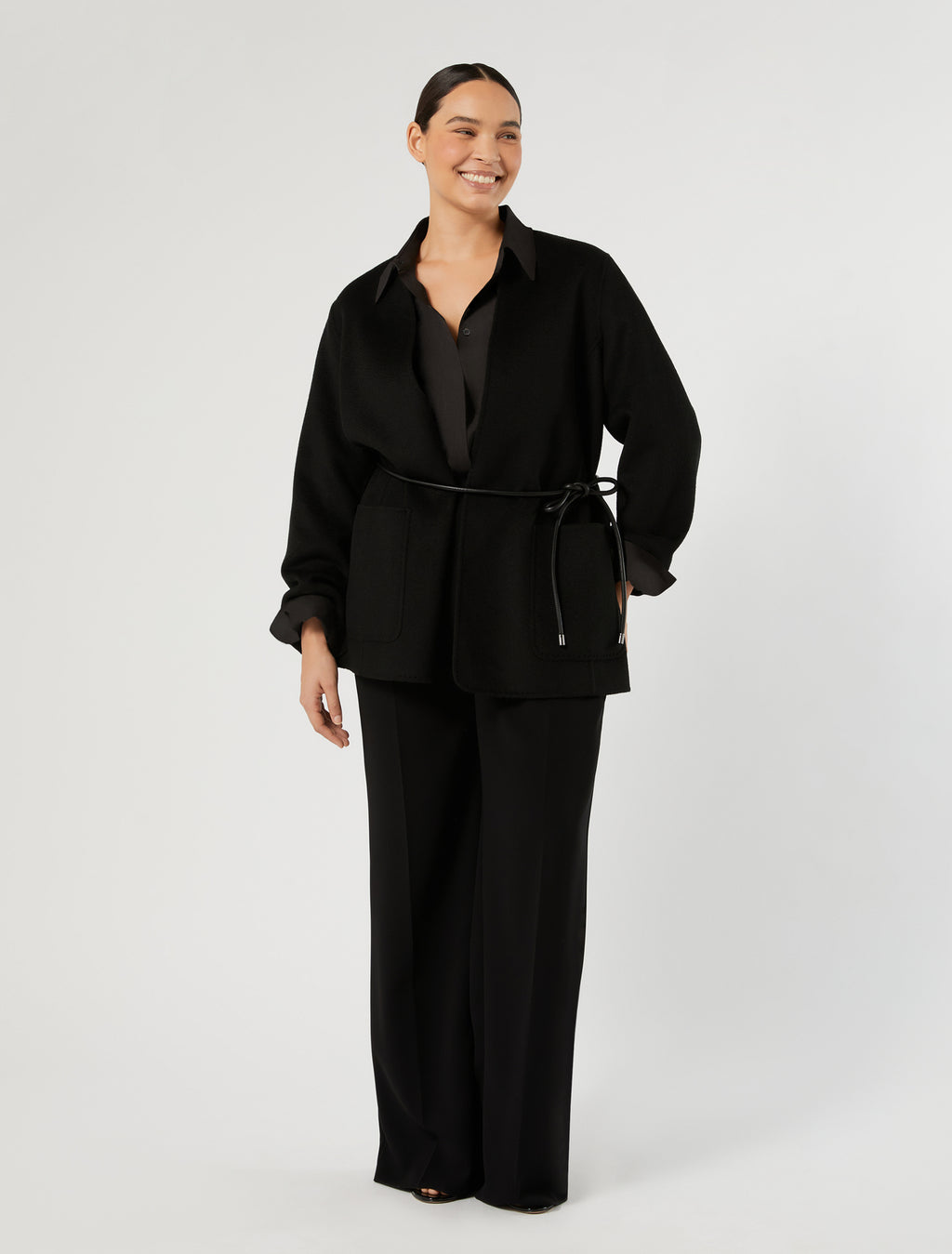 Marina Rinaldi straight-fit cady trousers for woman