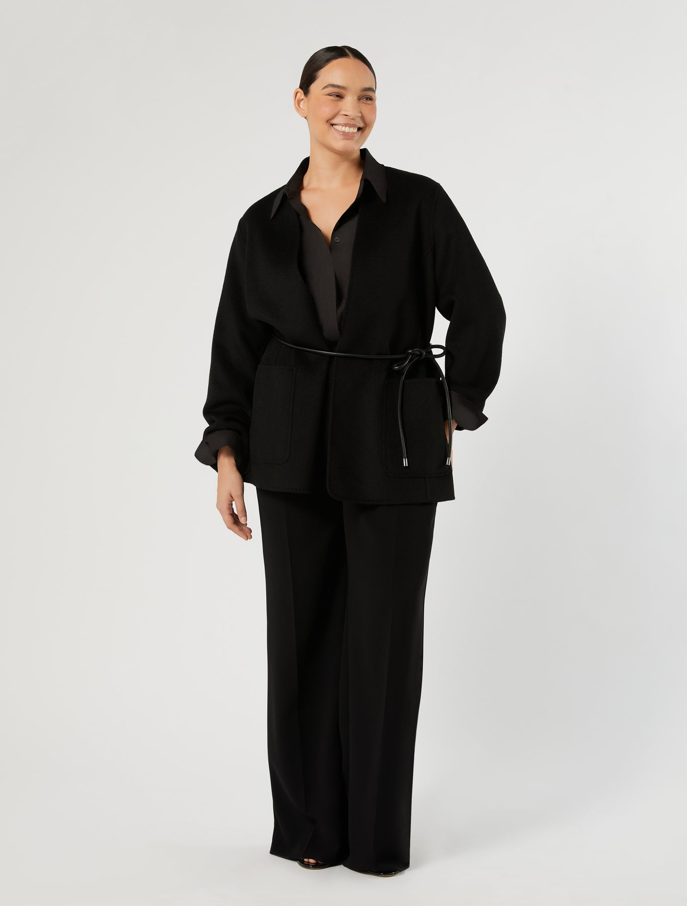Marina Rinaldi straight-fit cady trousers for woman