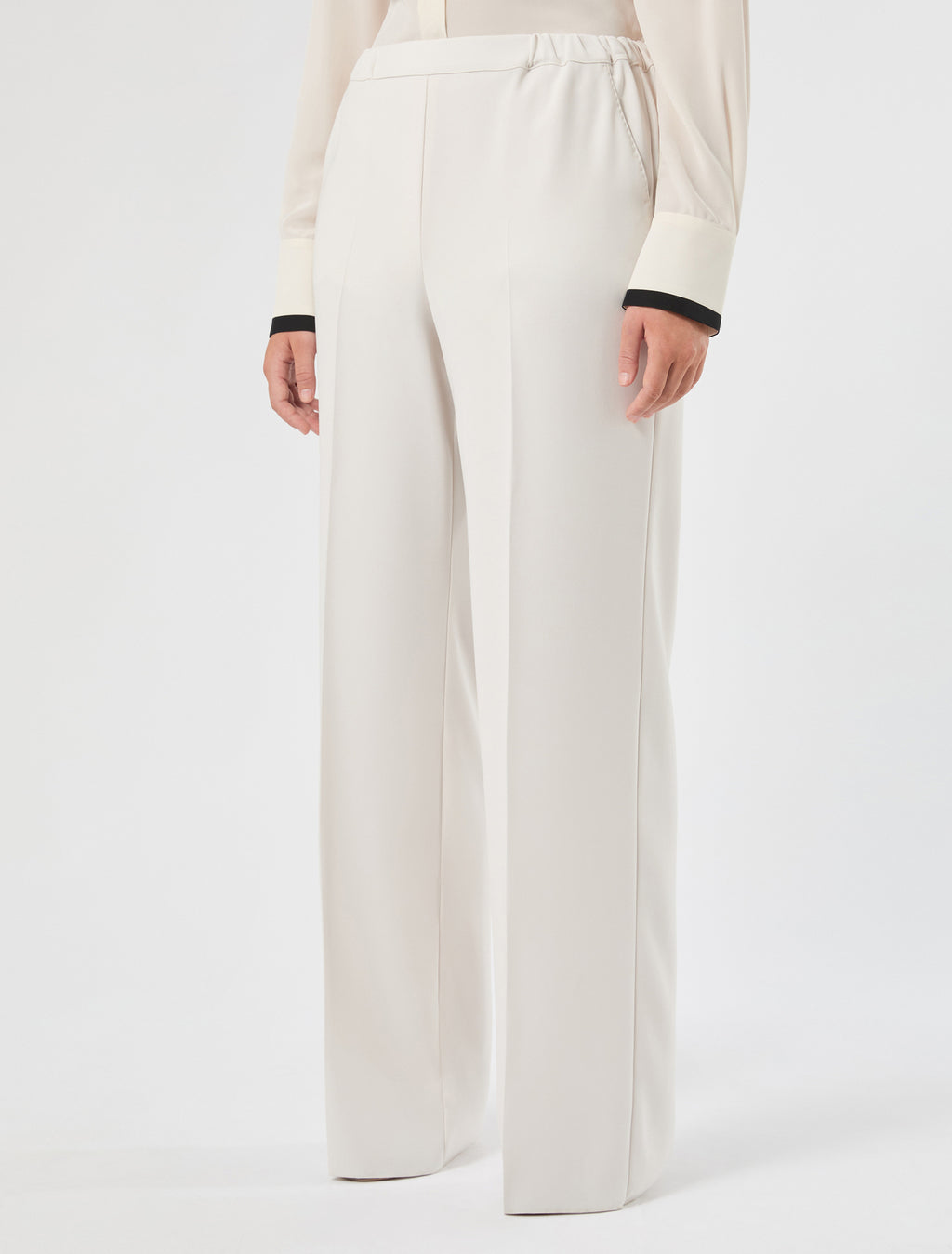 Marina Rinaldi straight-fit cady trousers for woman