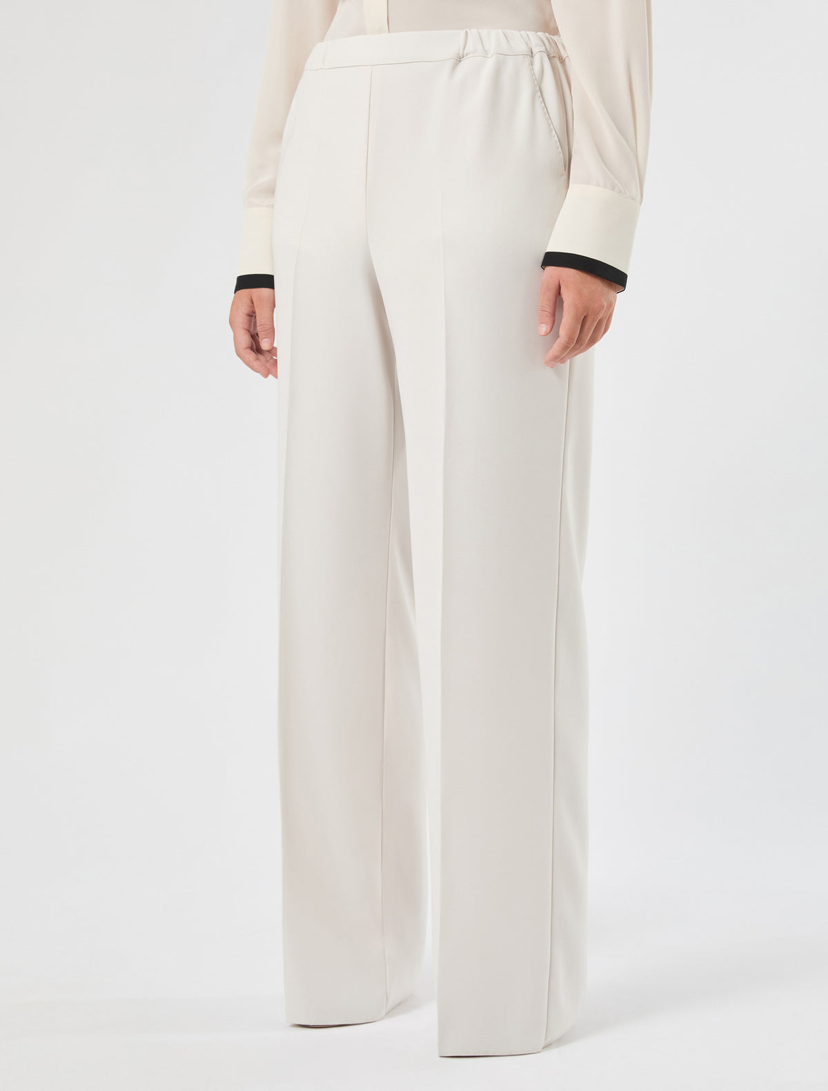 Marina Rinaldi straight-fit cady trousers for woman