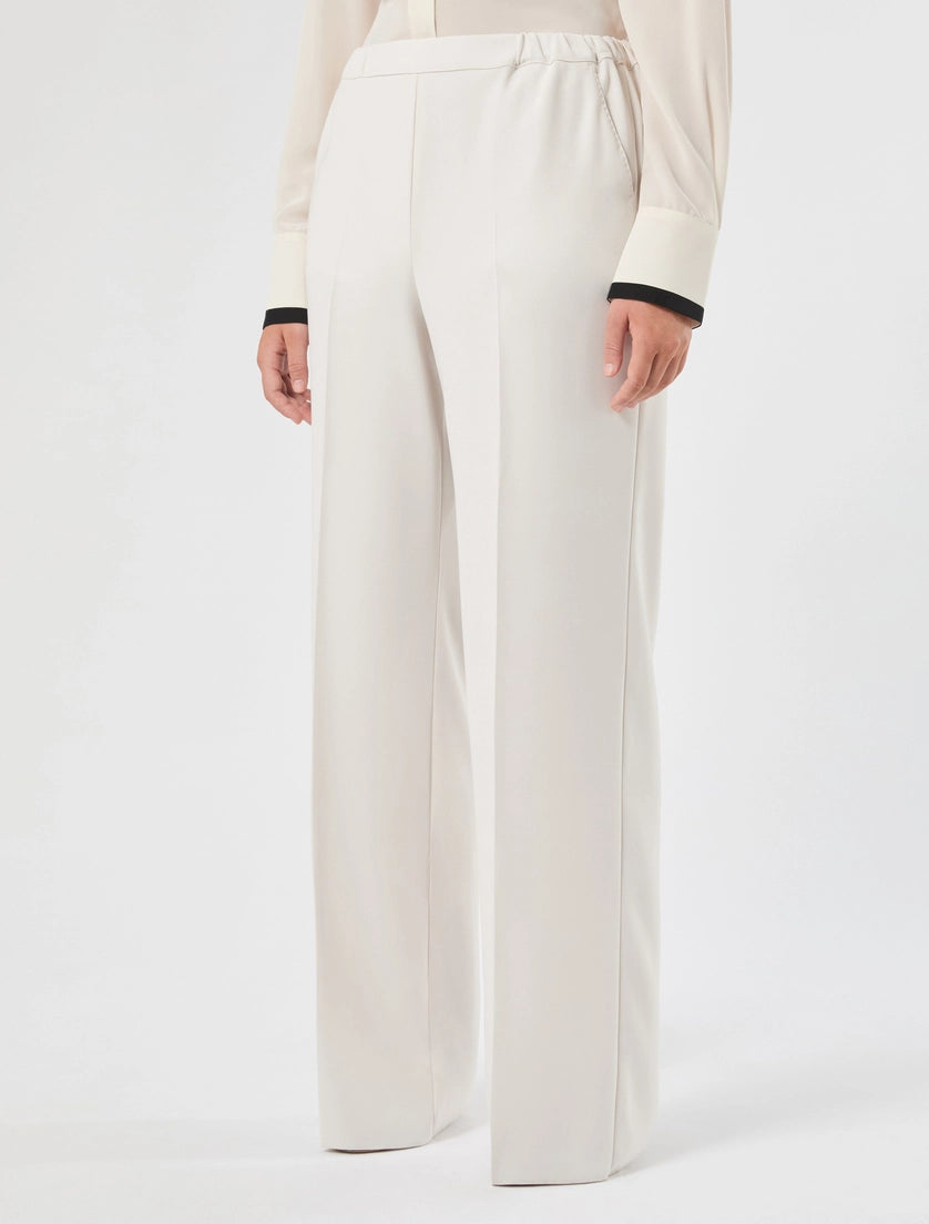 Straight-fit cady trousers