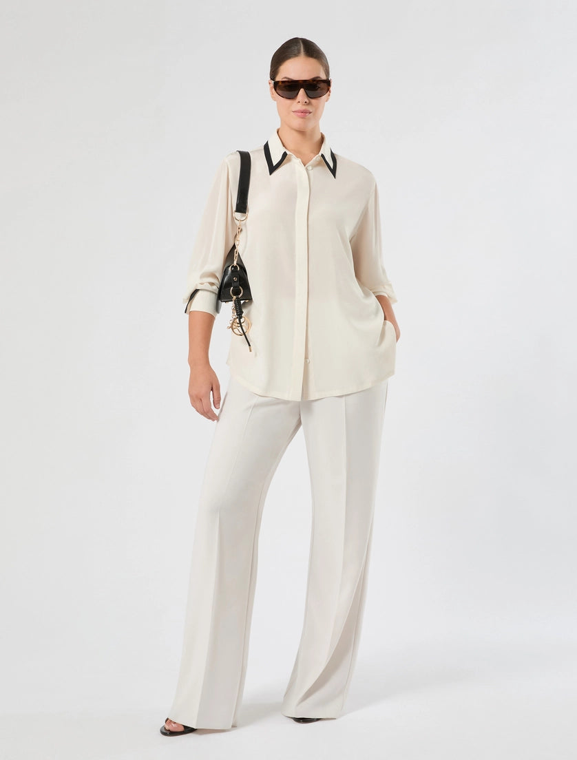 Straight-fit cady trousers