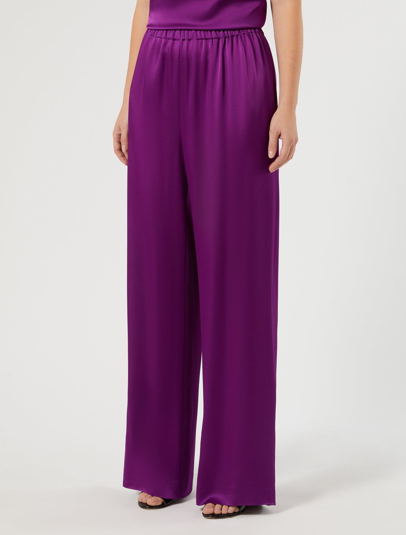 marina rinaldi envers satin trousers for woman