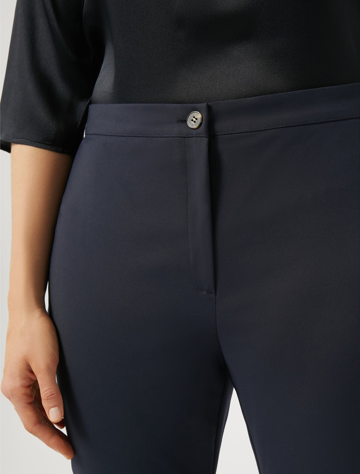 Slim-fit cotton canvas trousers