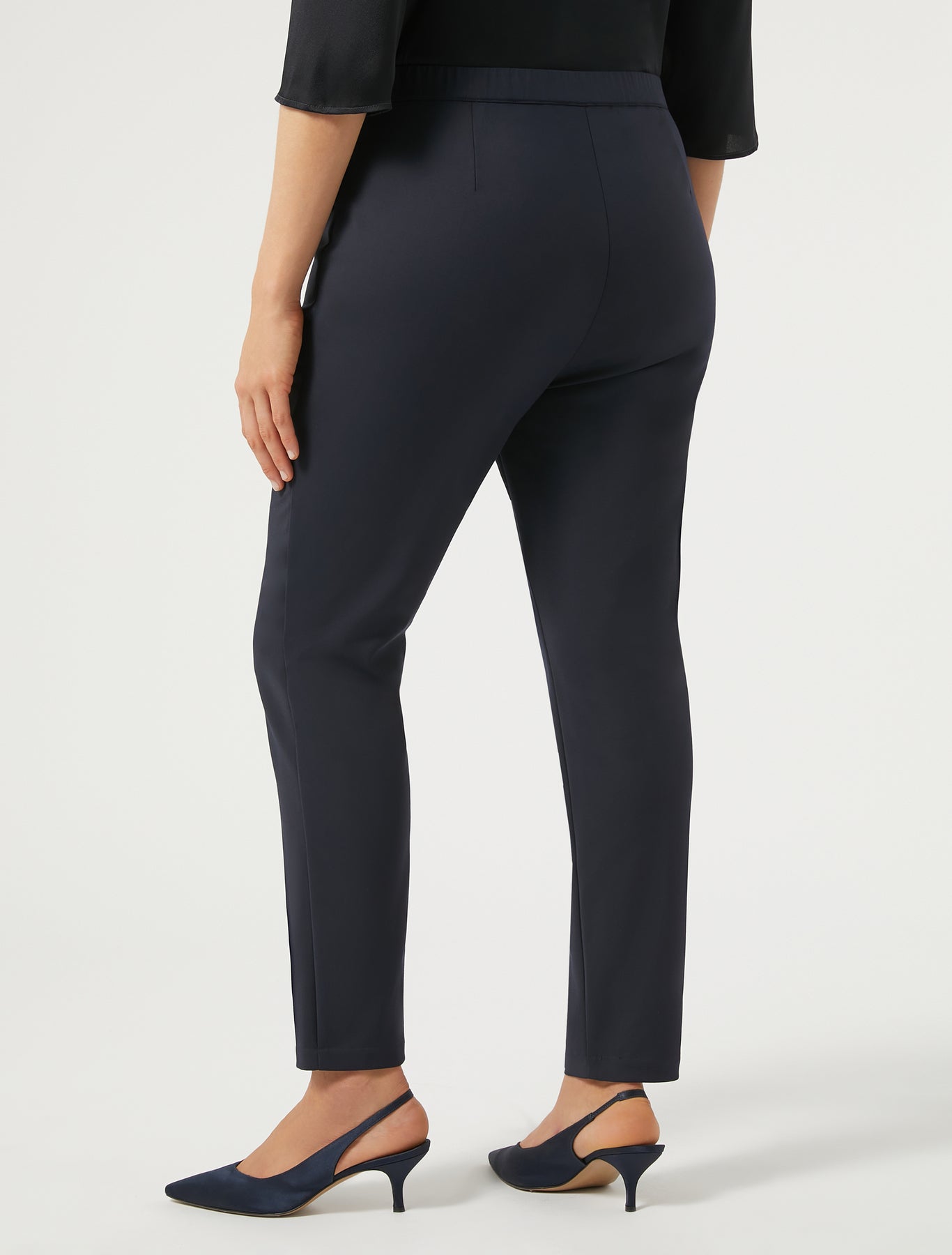 Slim-fit cotton canvas trousers