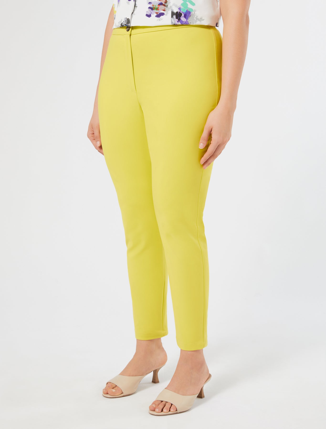 Slim-fit cotton canvas trousers