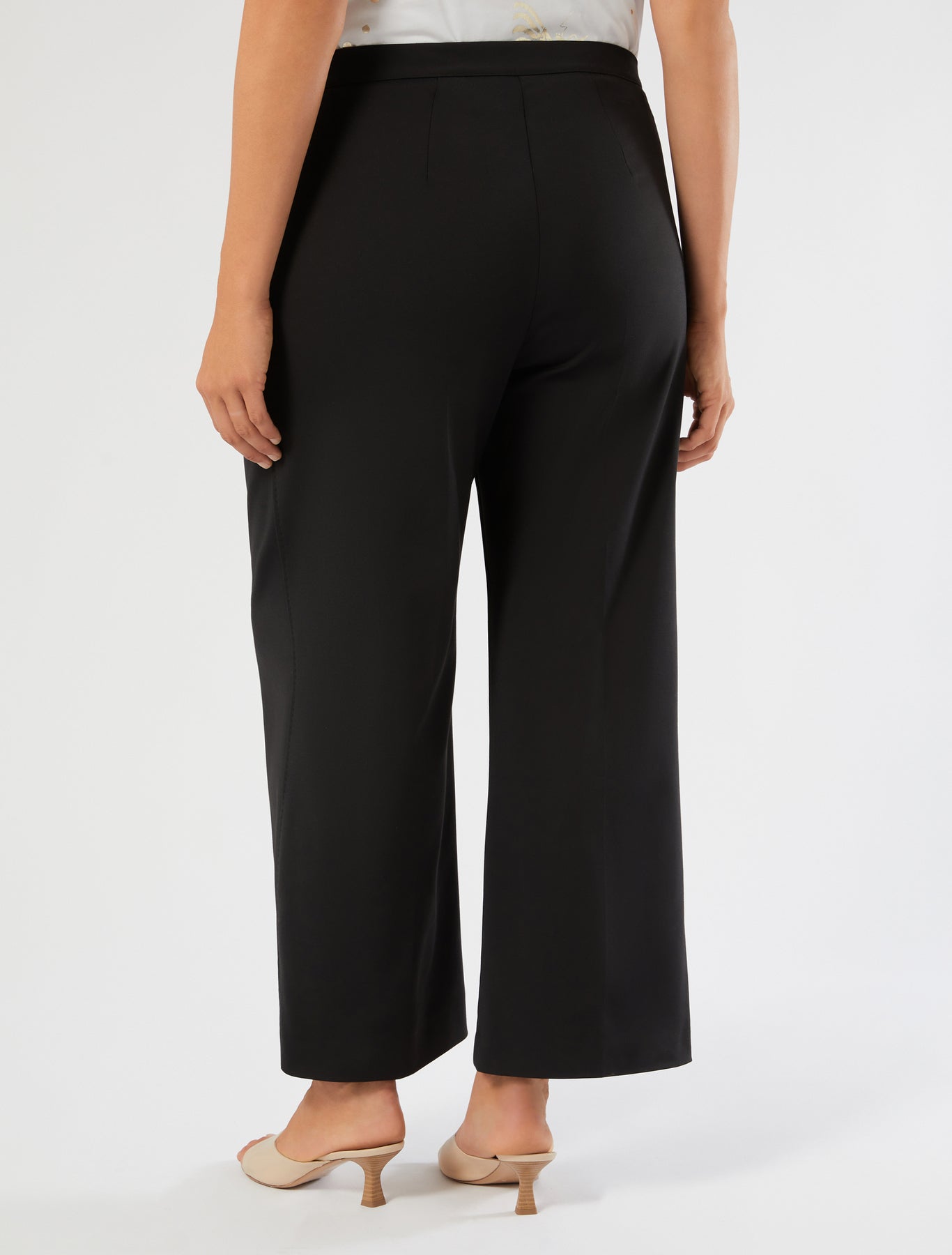 Straight, cotton canvas trousers