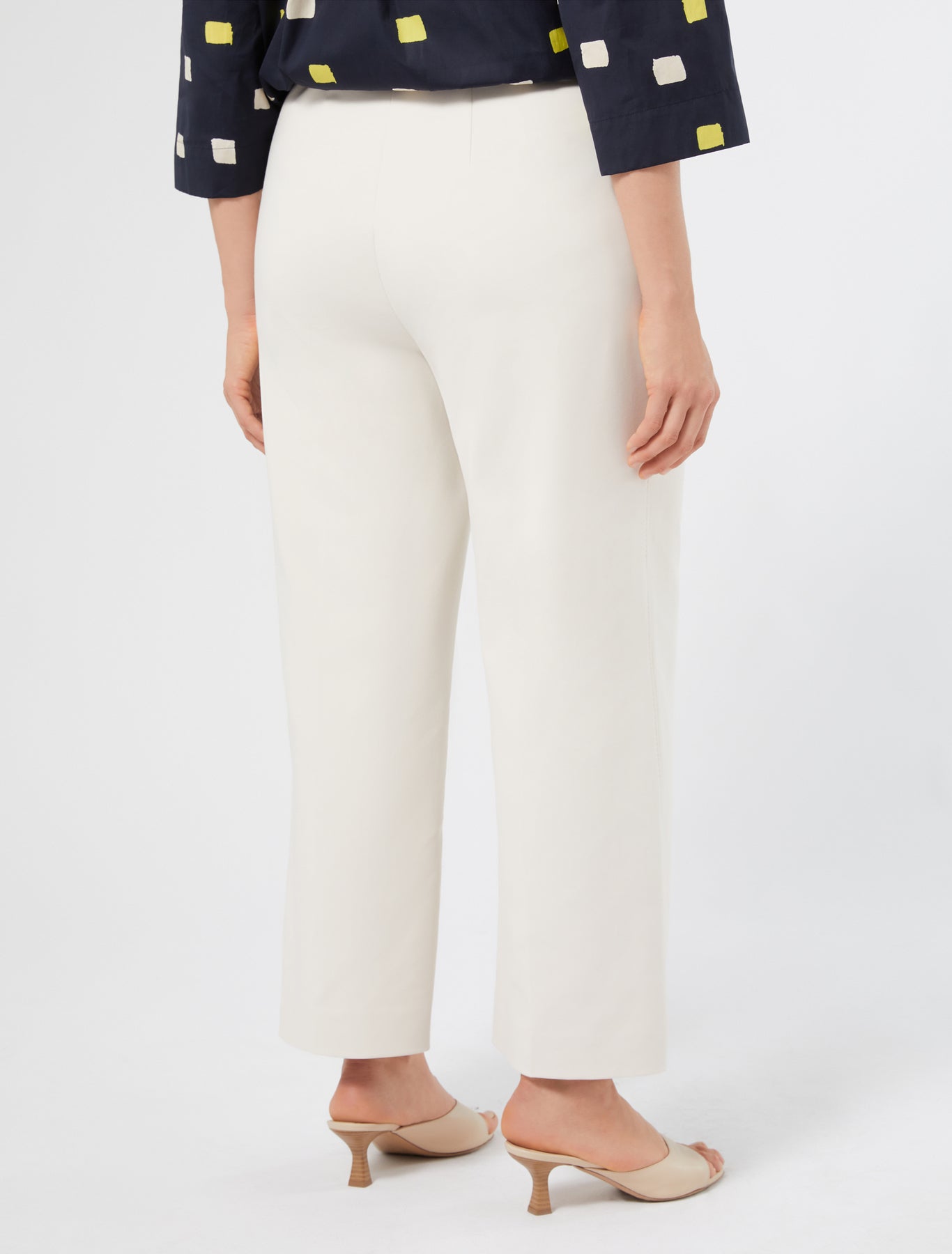 Straight, cotton canvas trousers