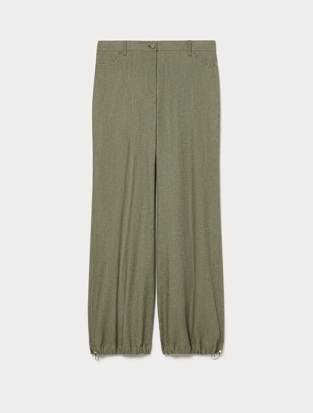 marina rinaldi linen and cotton trousers for woman