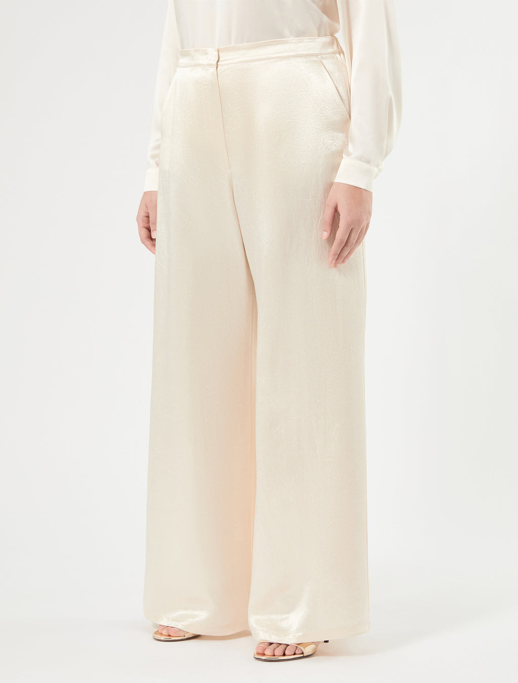 Marina Rinaldi envers satin trousers for woman