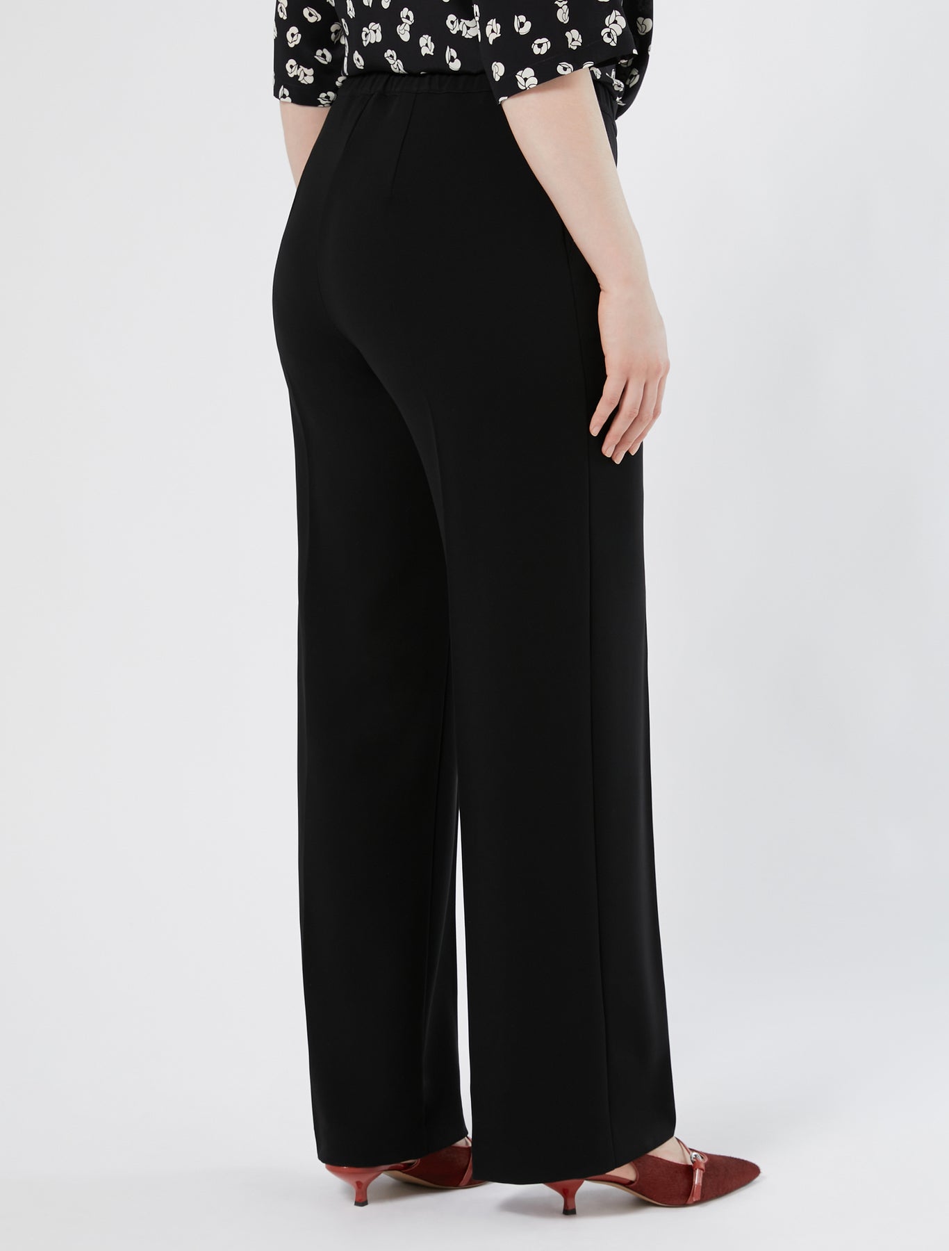 Straight-fit cady trousers