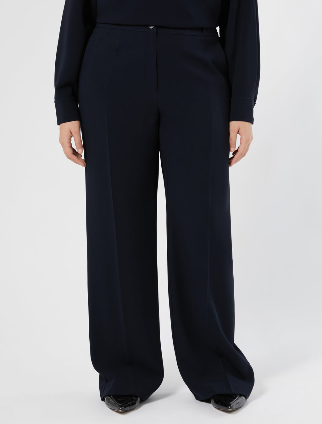 Straight-fit cady trousers