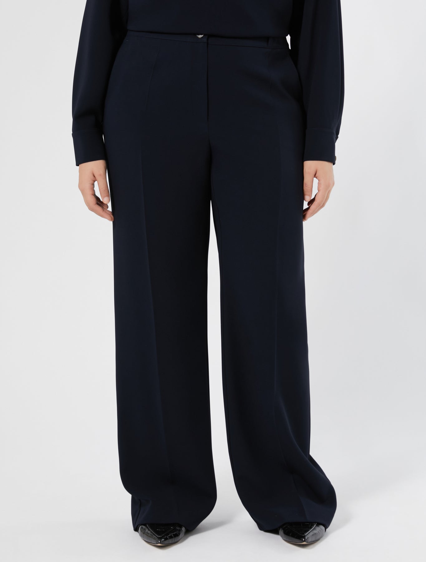 Straight-fit cady trousers