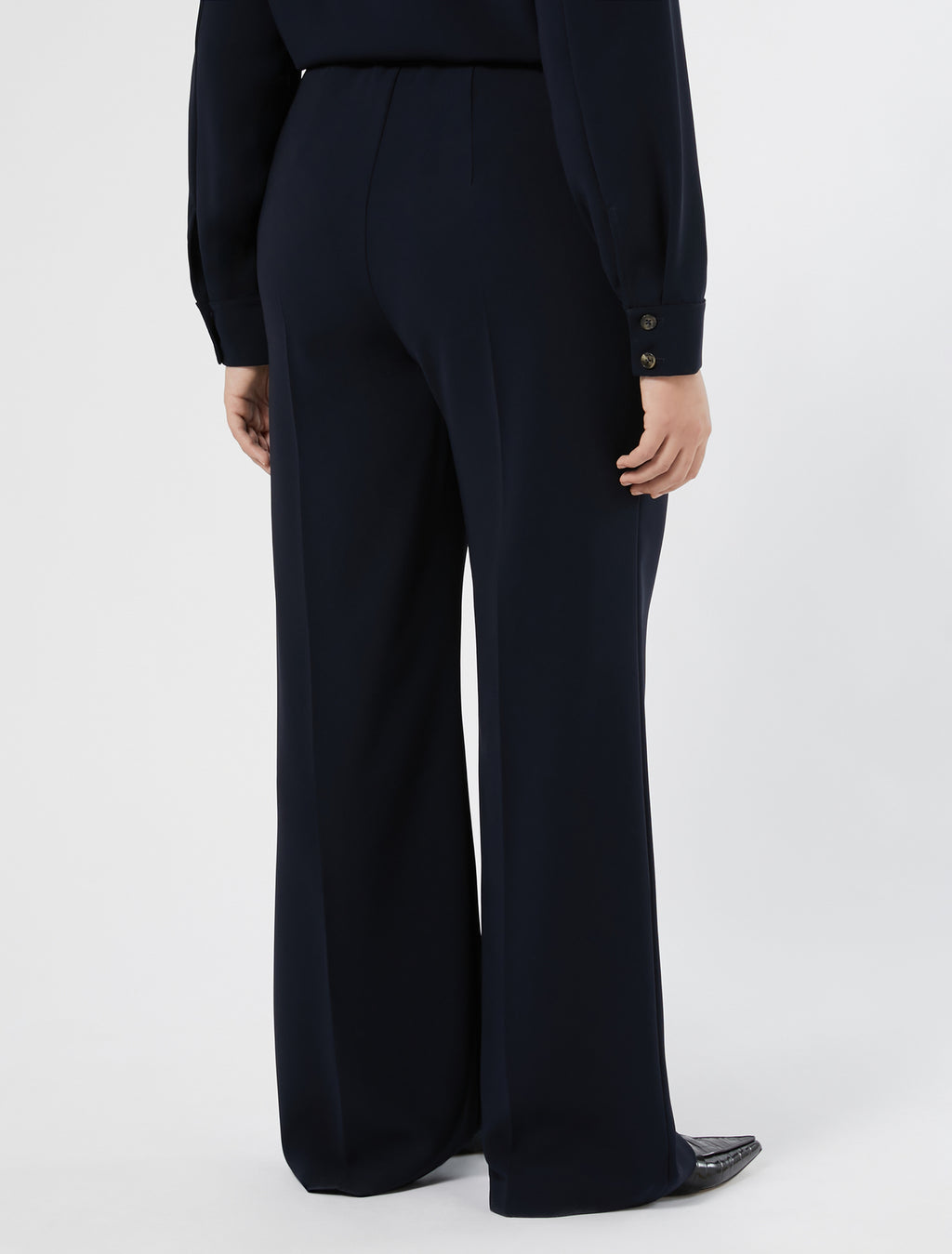 Straight-fit cady trousers
