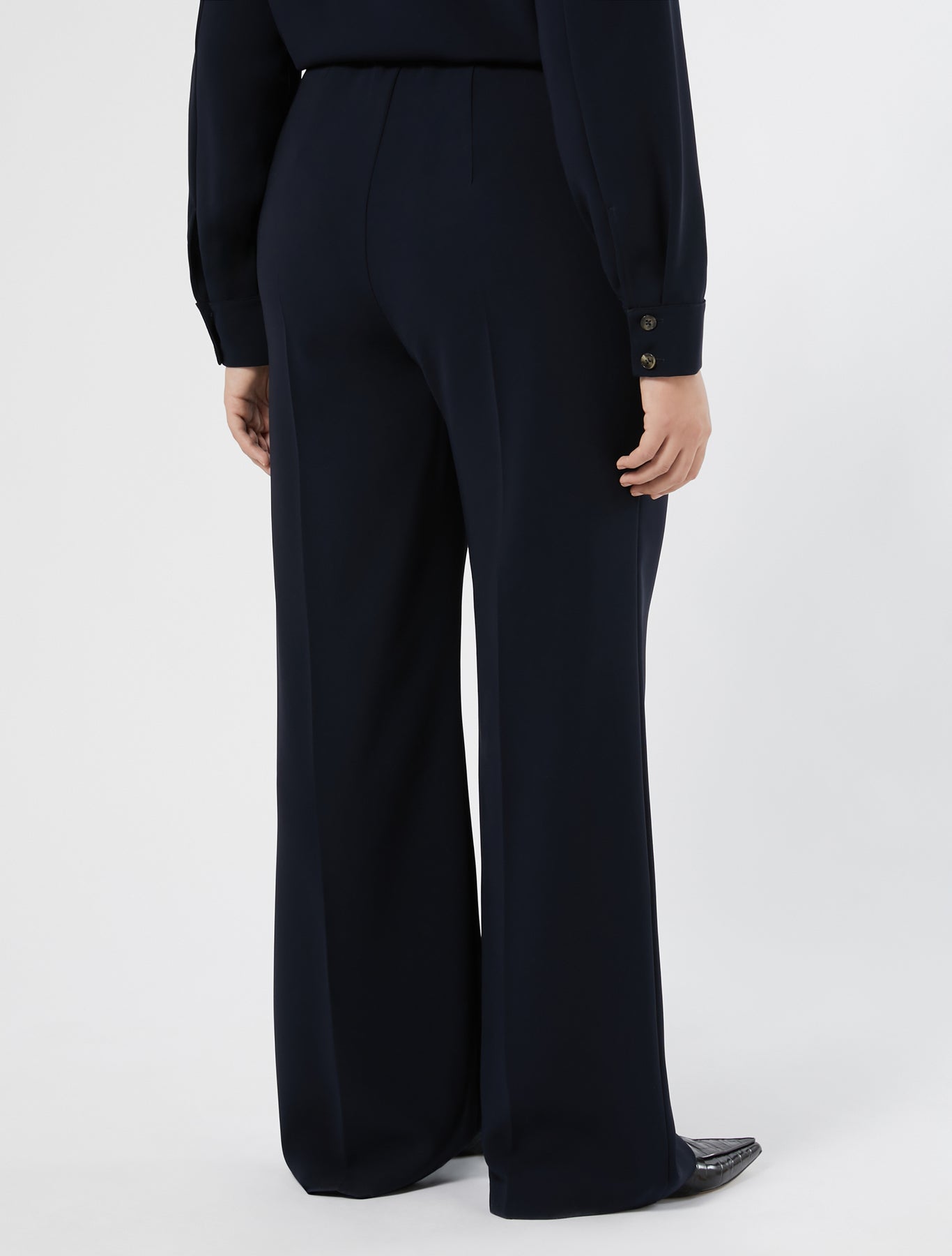 Straight-fit cady trousers