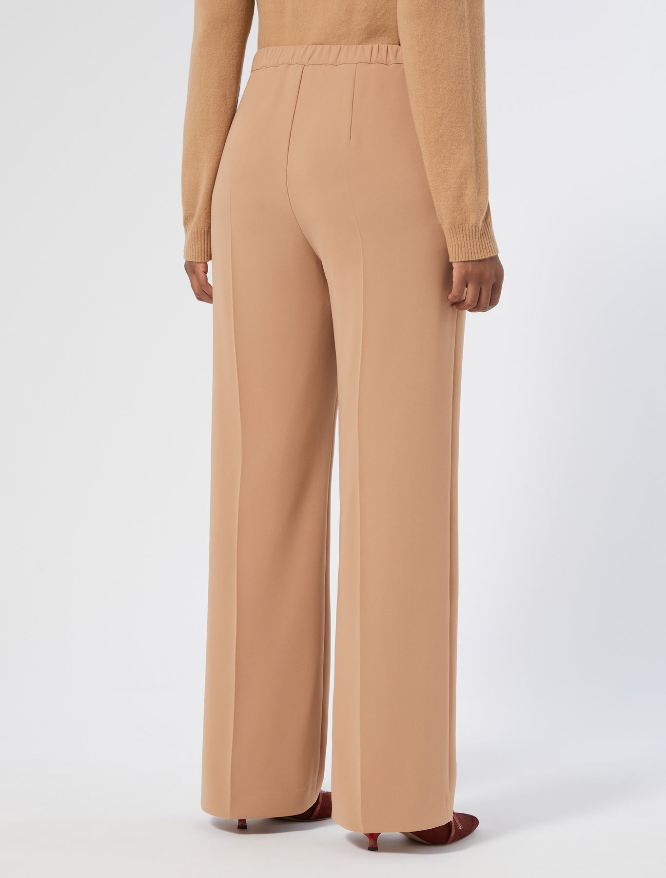 Straight-fit cady trousers