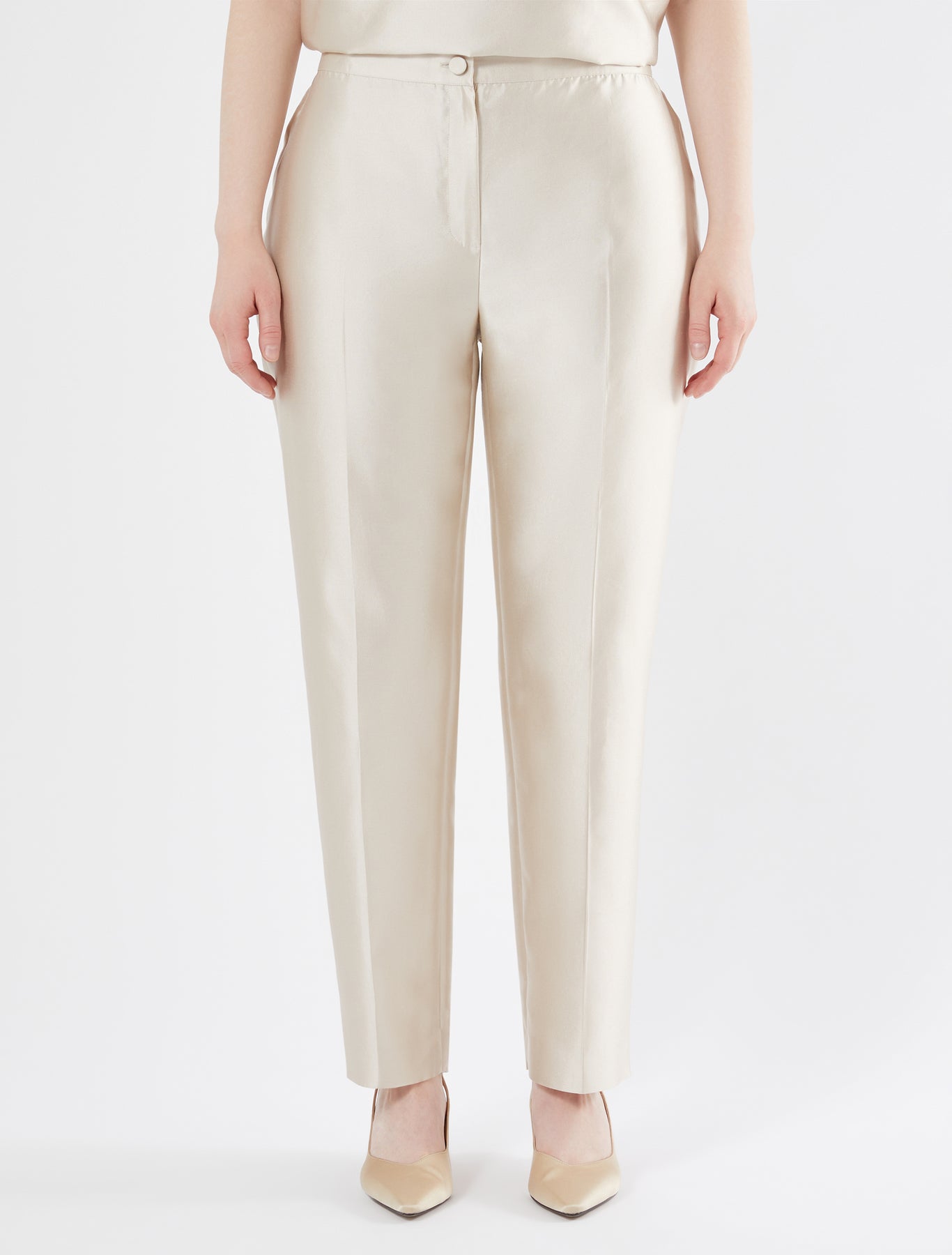 Silk and cotton trousers