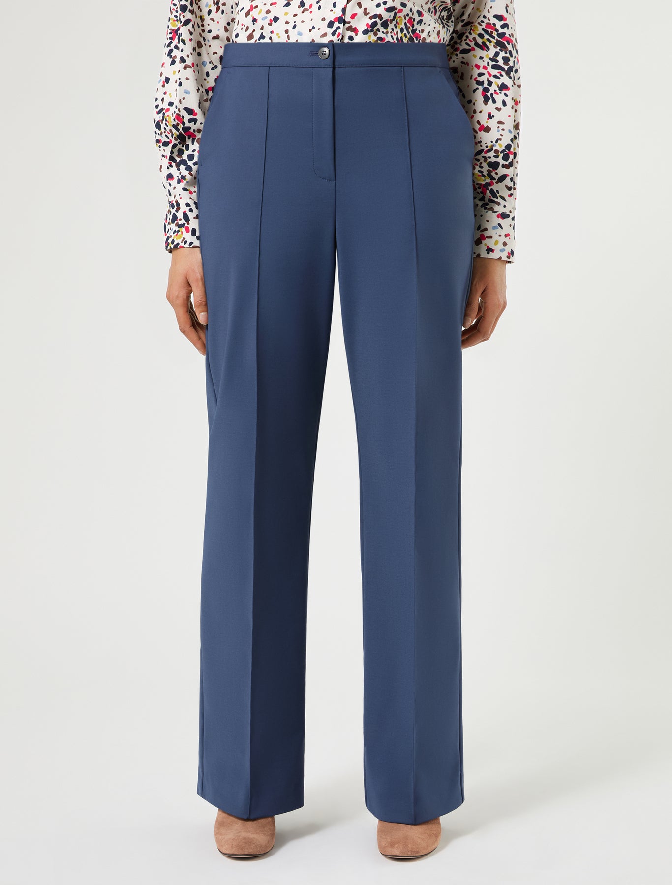 Marina Rinaldi cotton-blend canvas trousers for woman