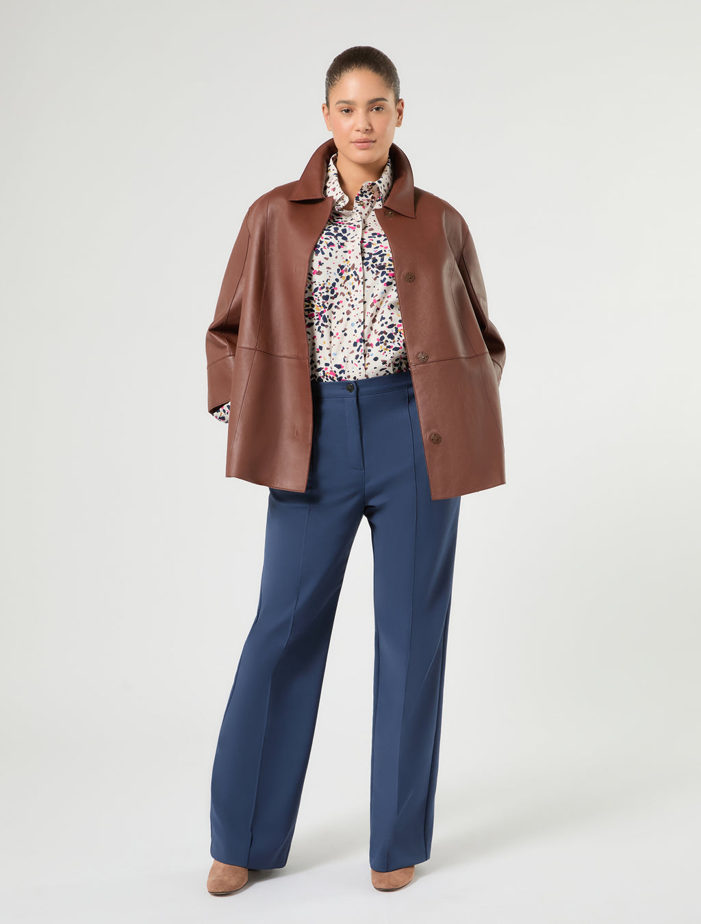 Marina Rinaldi cotton-blend canvas trousers for woman
