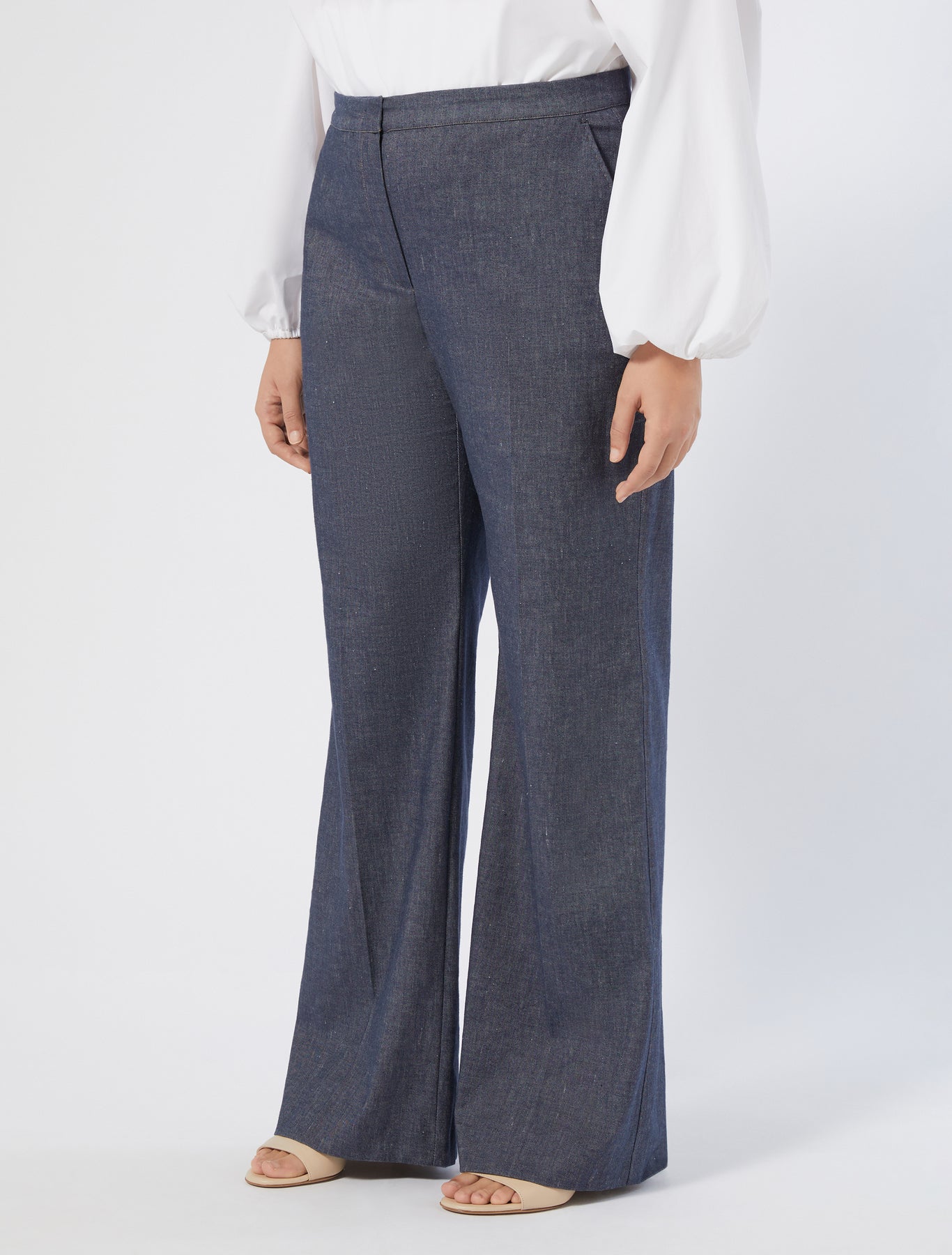 Cotton and linen trousers
