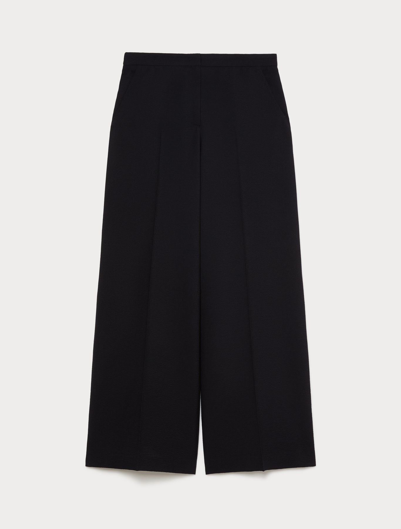 Marina Rinaldi seersucker palazzo trousers for woman