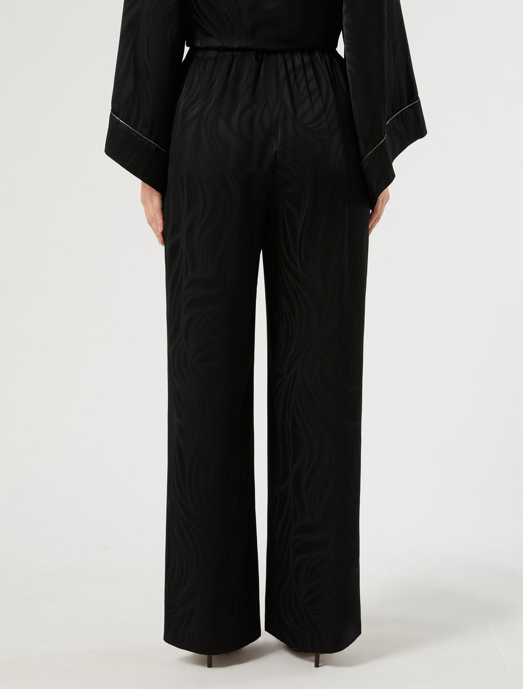 Marina Rinaldi jacquard satin trousers for woman