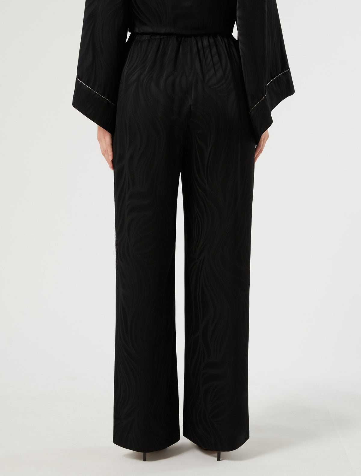 Marina Rinaldi jacquard satin trousers for woman