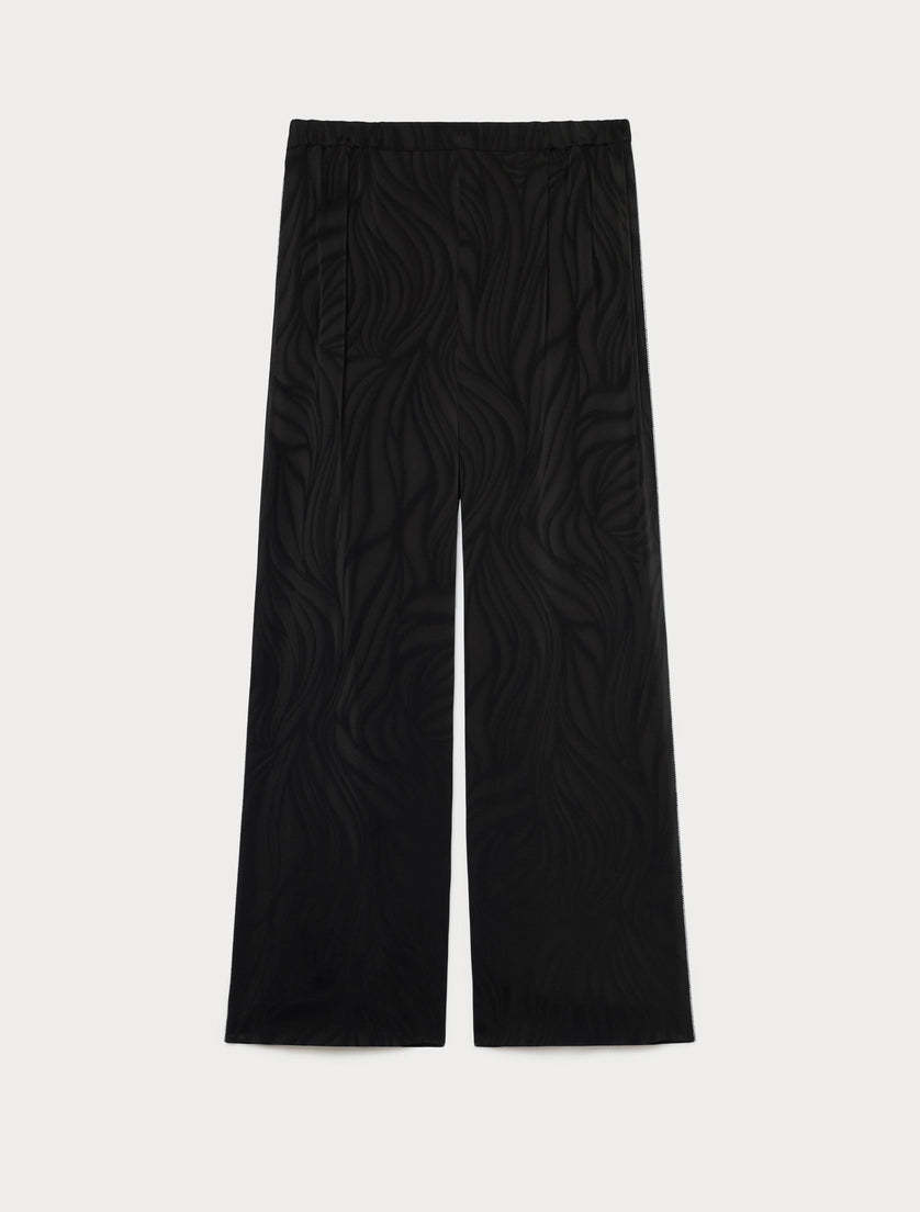 Jacquard satin trousers