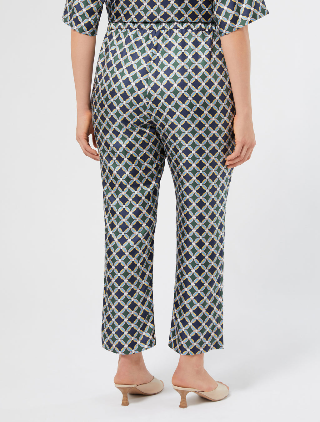 Silk twill trousers