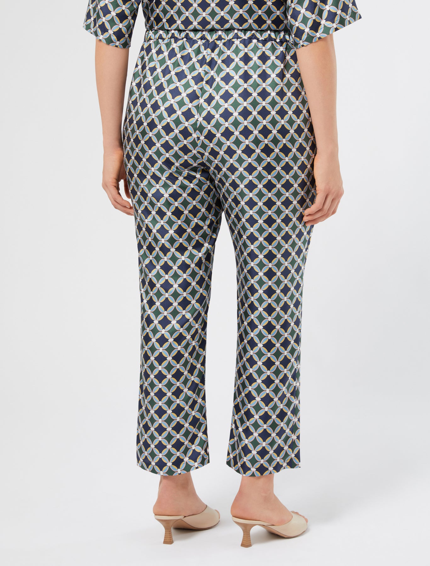 Silk twill trousers
