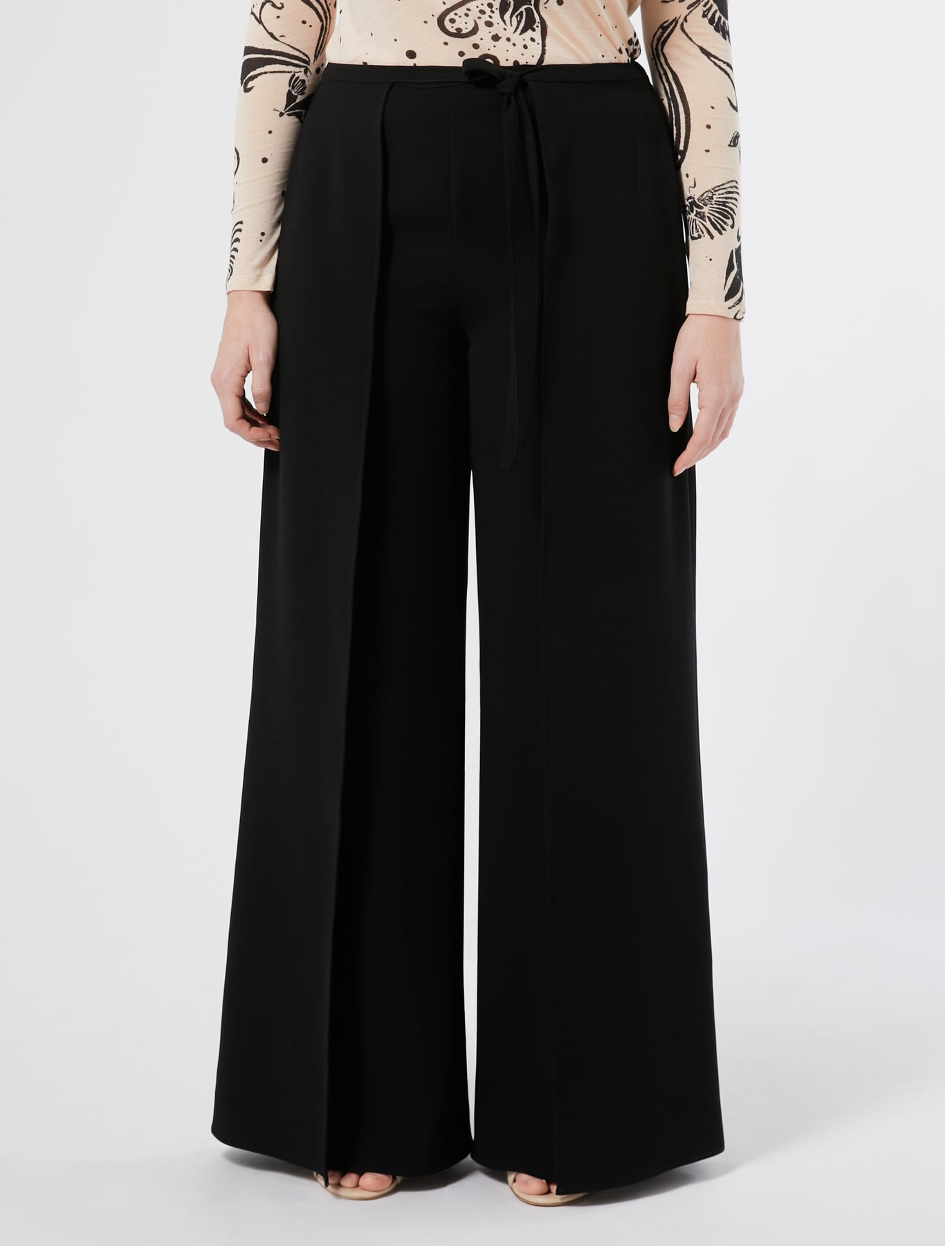 Cady sarong-style trousers