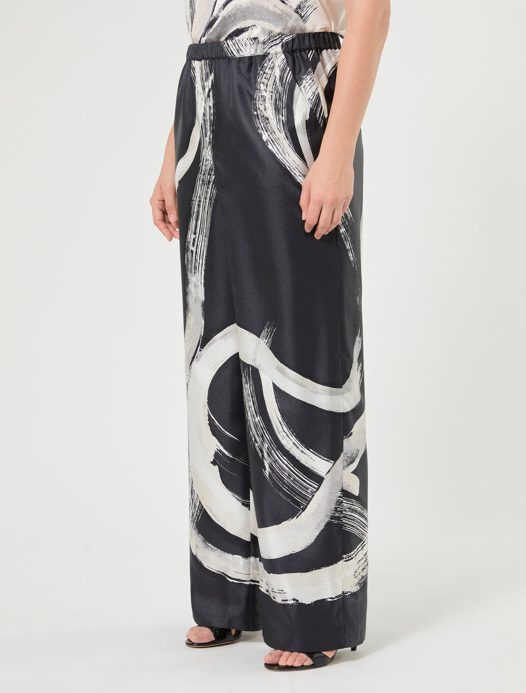 Marina Rinaldi pure silk twill trousers for woman