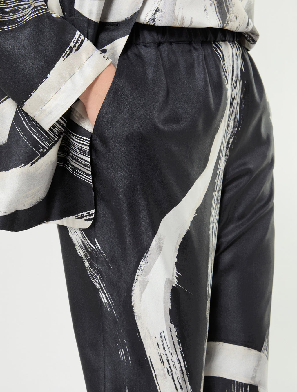 Marina Rinaldi pure silk twill trousers for woman
