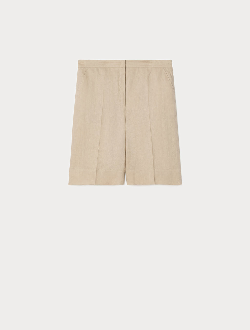 marina rinaldi linen canvas bermuda shorts for woman