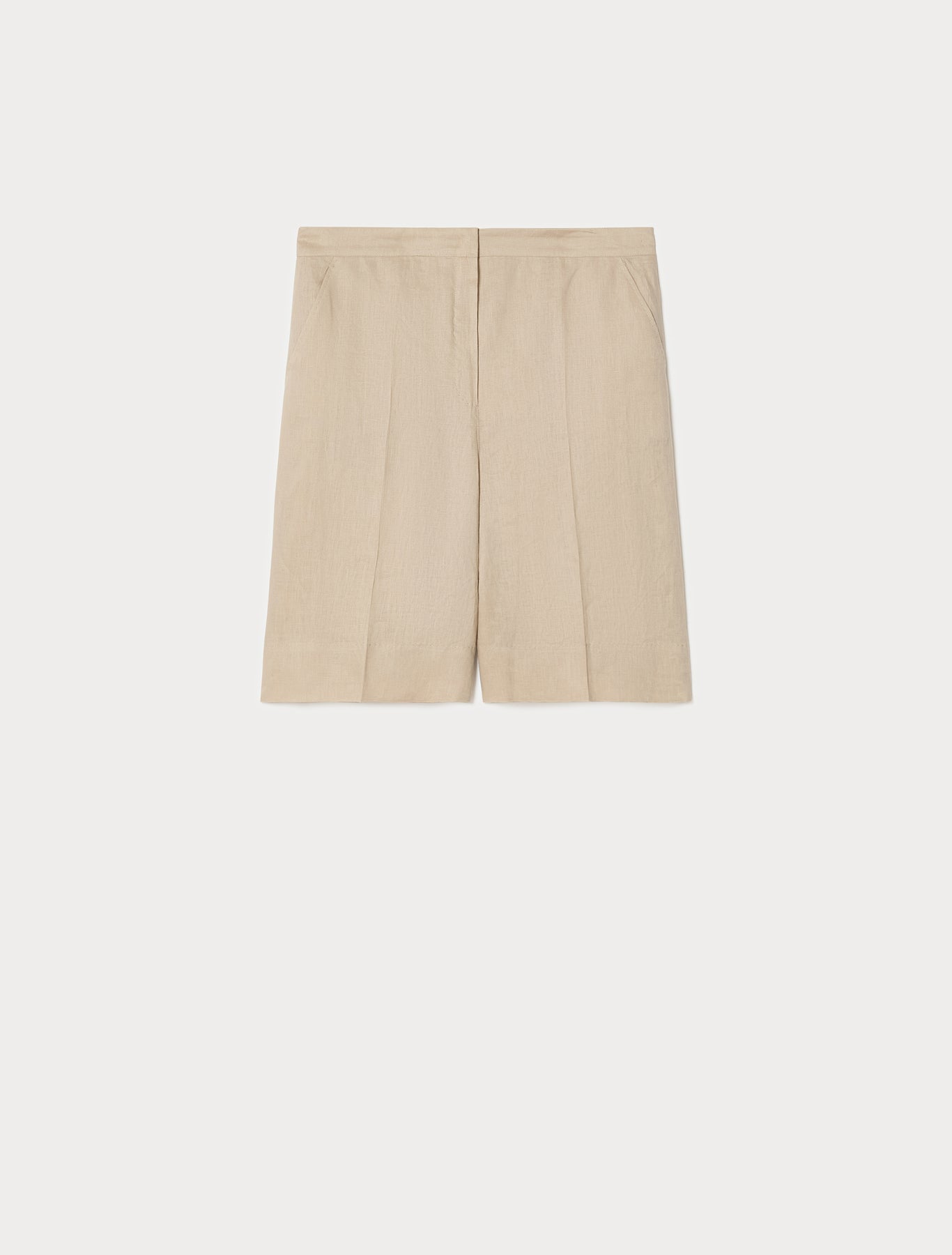 marina rinaldi linen canvas bermuda shorts for woman