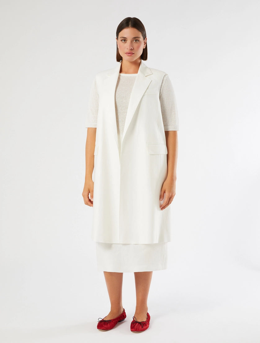 marina rinaldi linen gilet for woman