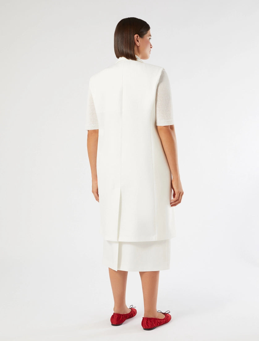 marina rinaldi linen gilet for woman