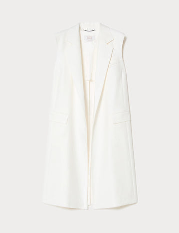 marina rinaldi linen gilet for woman