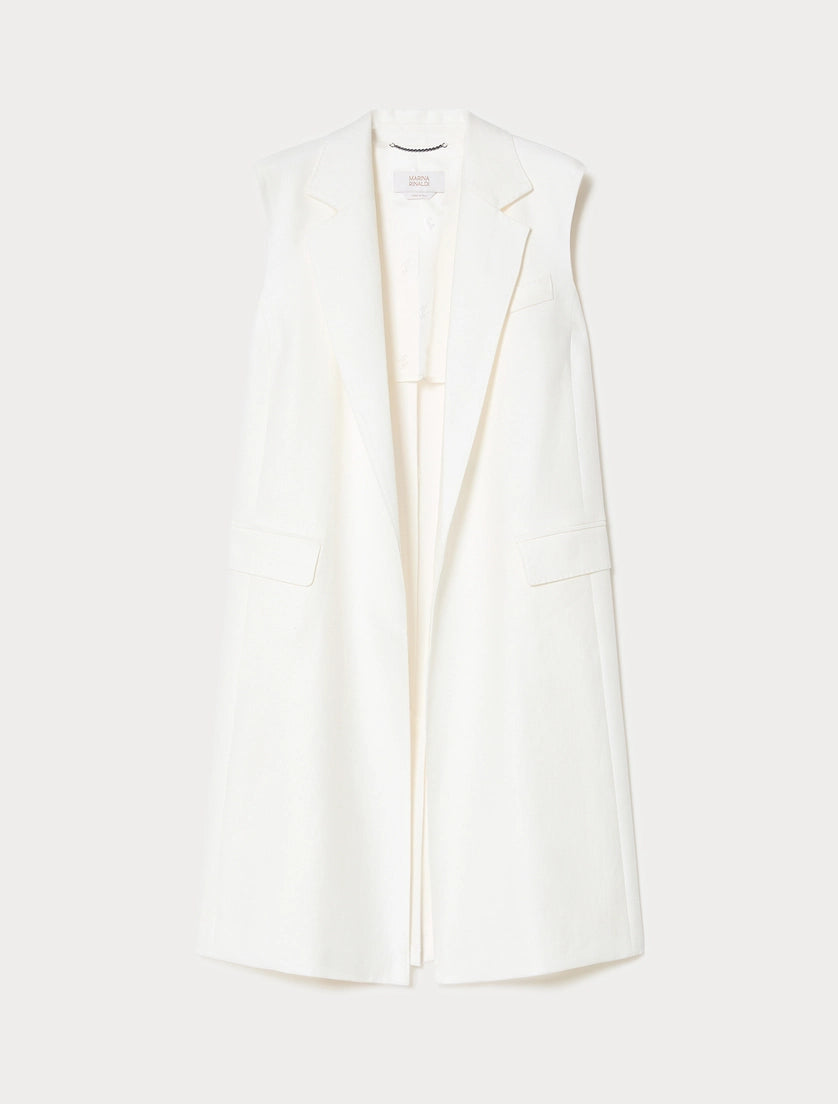 marina rinaldi linen gilet for woman