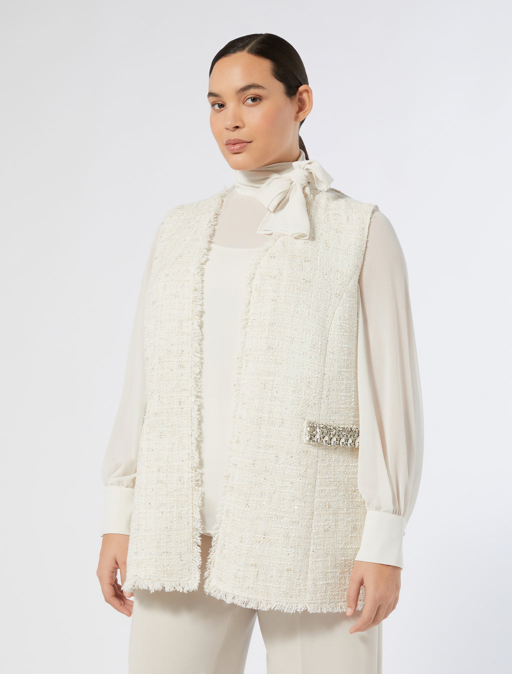 Yarn-dyed fabric waistcoat