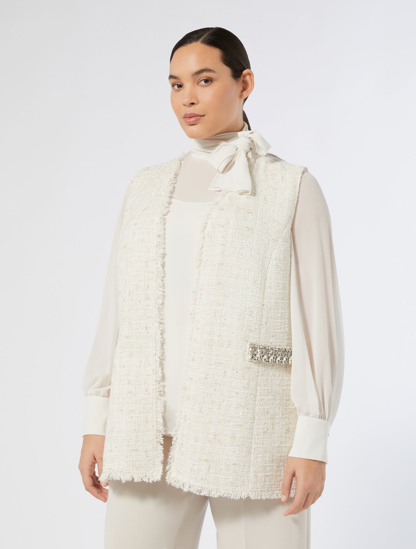 Yarn-dyed fabric waistcoat